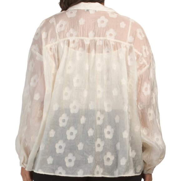 NEW GILLI Plus Oversized Blouse Cream 166mn - Picture 2 of 2